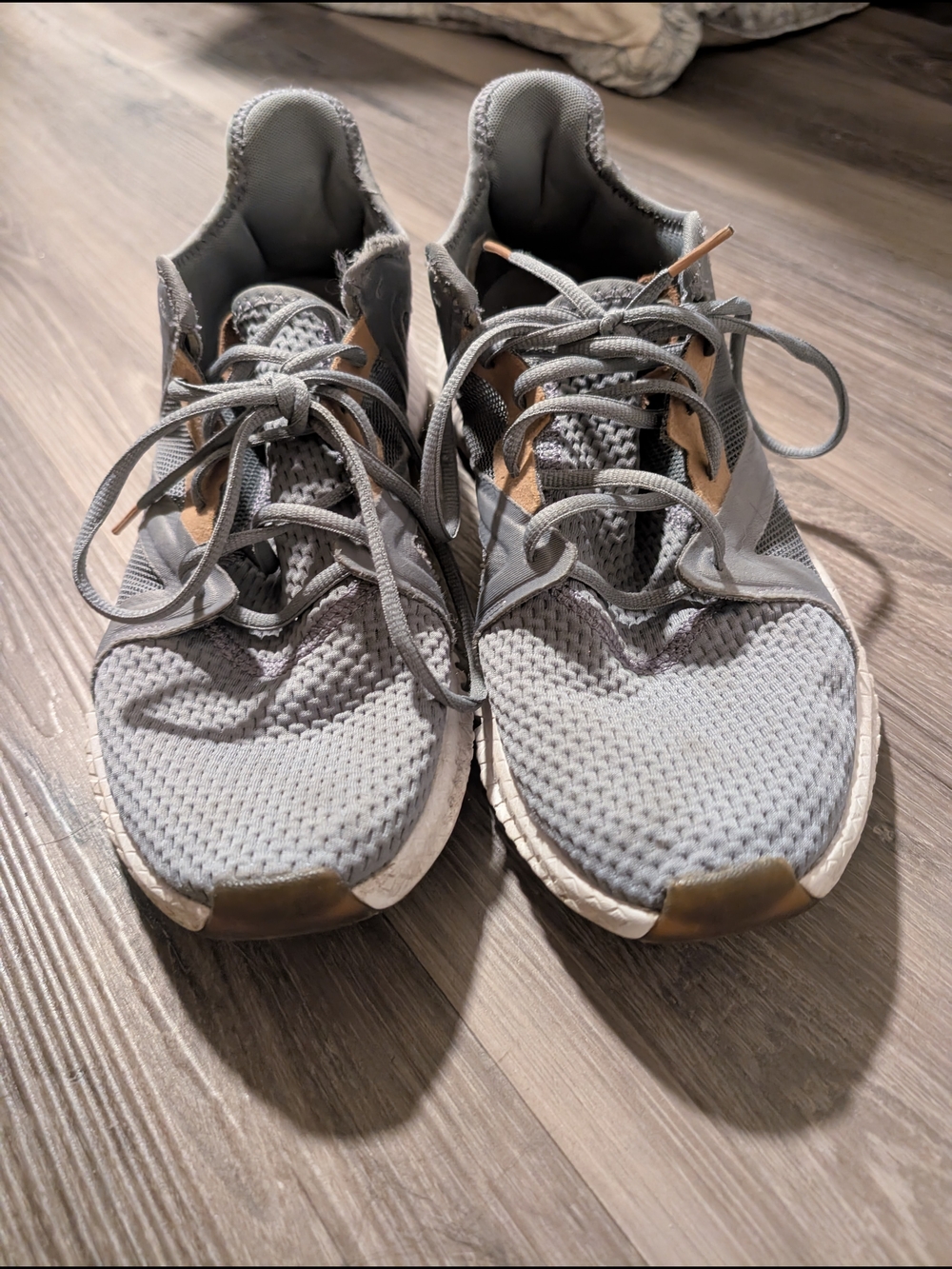 Reebok Gray Knit Athletic Sneakers